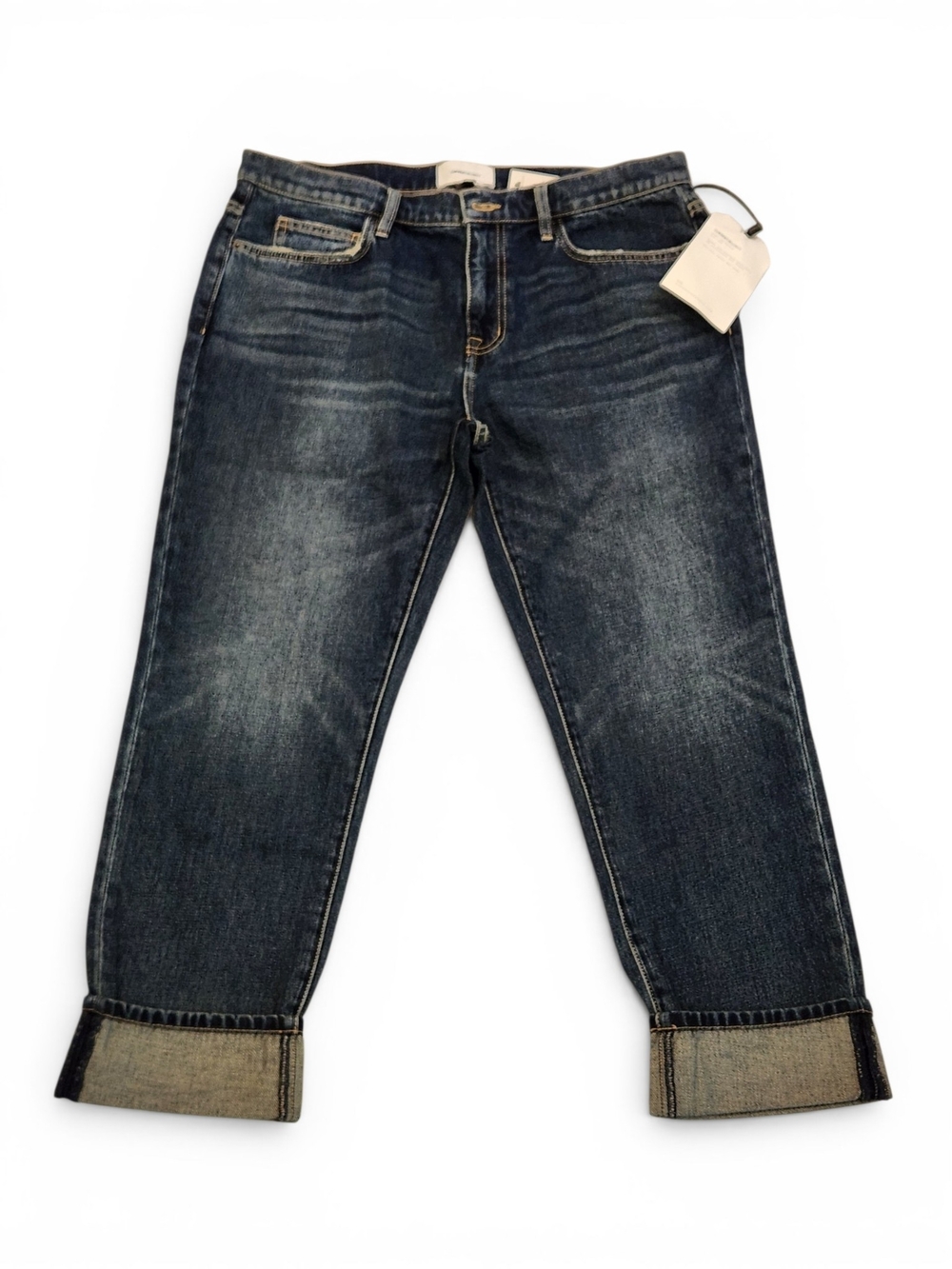 Current/Elliot The Fling Dark Blue Cuffed Ankle Jeans Inseam 26" Waist 31"